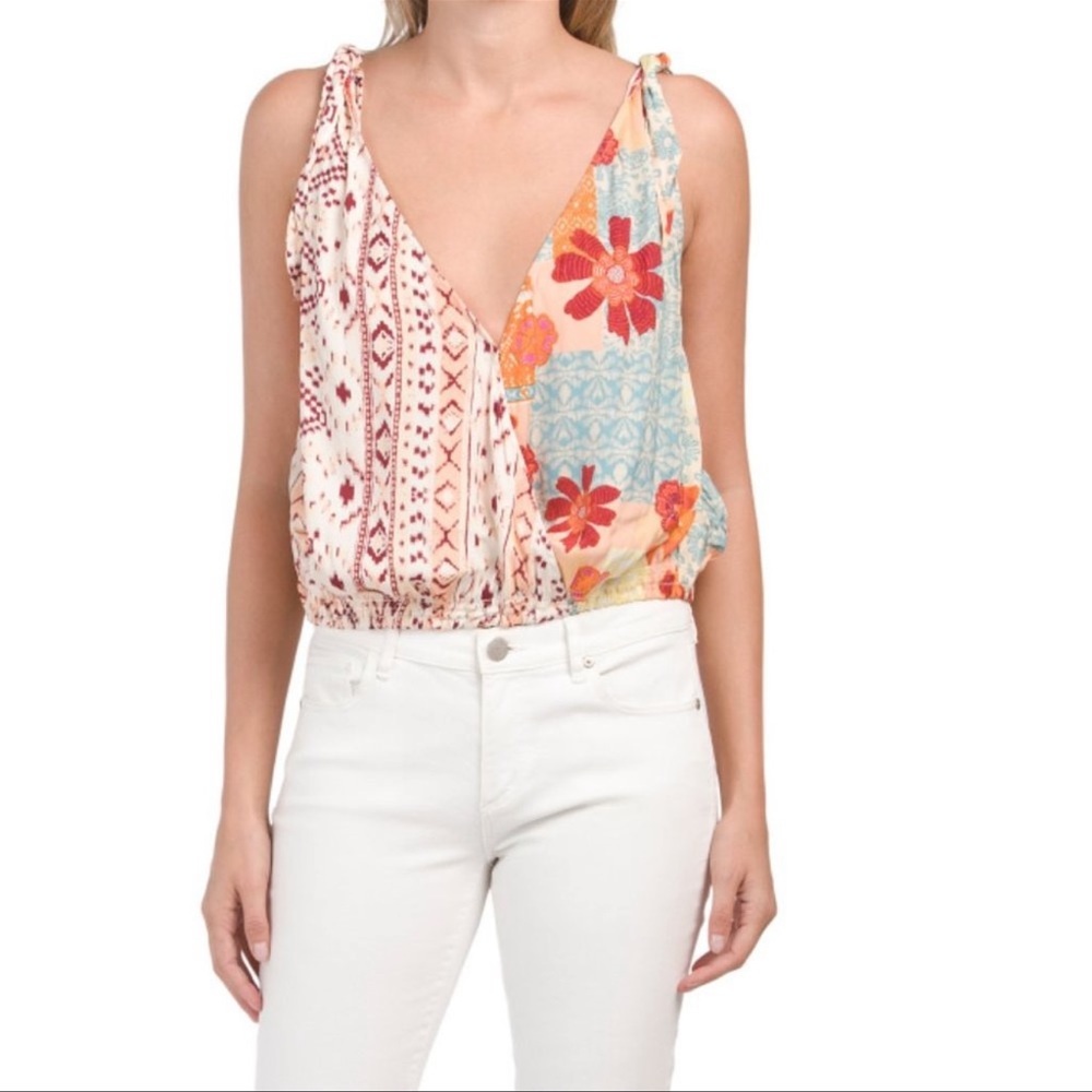 NWT Free People Tied To You Boho Tropical Combo Tank size Medium $78